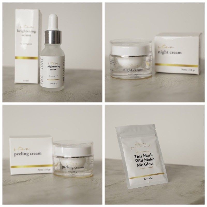 STEV Skincare by STEVIE AGNECIA Paket Glowing Kecantikan Memutihkan BPOM HALAL AMAN ORIGINAL