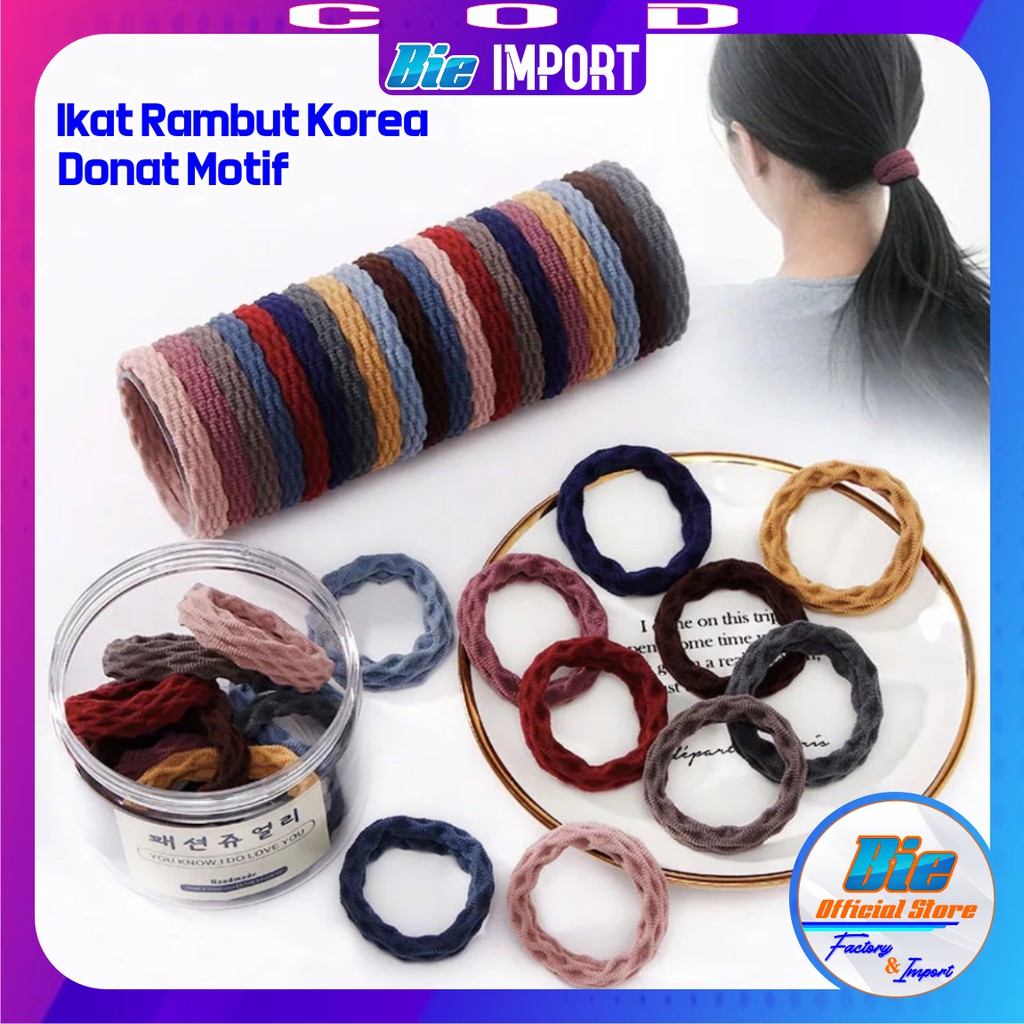 IKAT RAMBUT KOREA DONAT MOTIF PREMIUM IMPOR