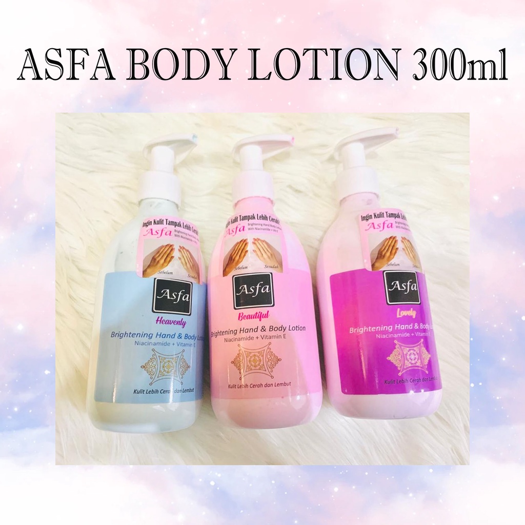 CS1 ASFA BRIGHTENING BODY LOTION 300ML Brightening Beautiful Heavenly Lovely COD