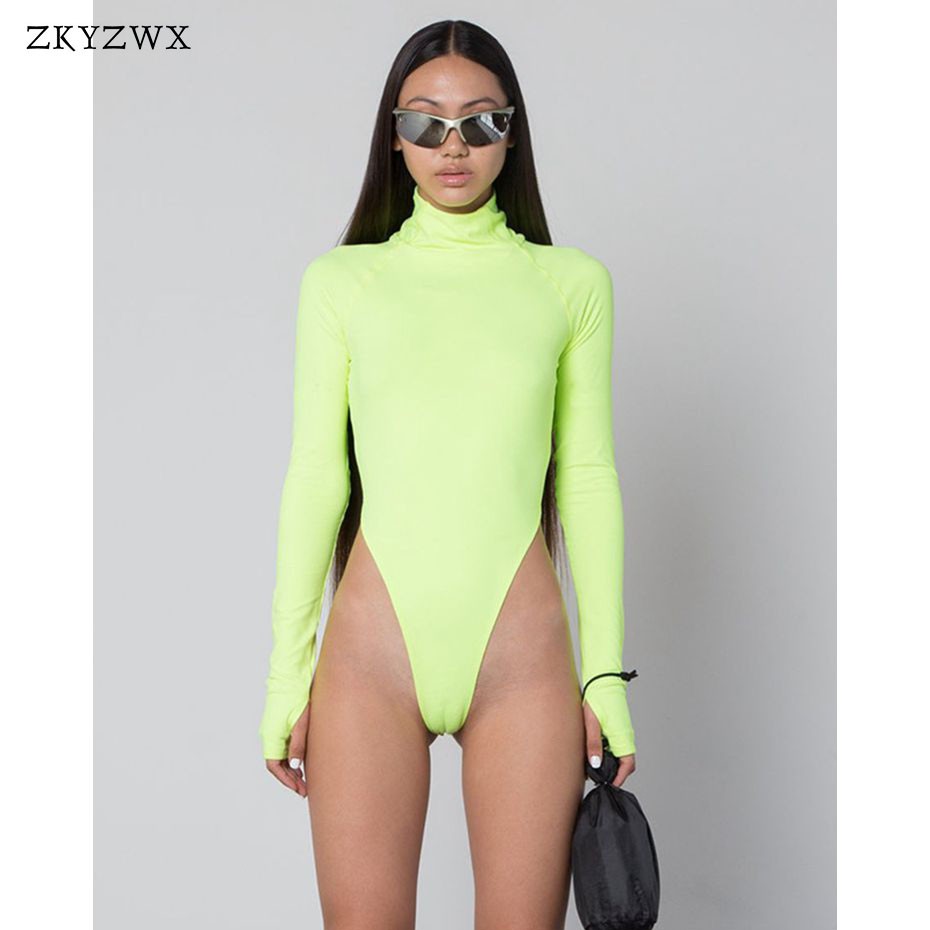 green neon bodysuit