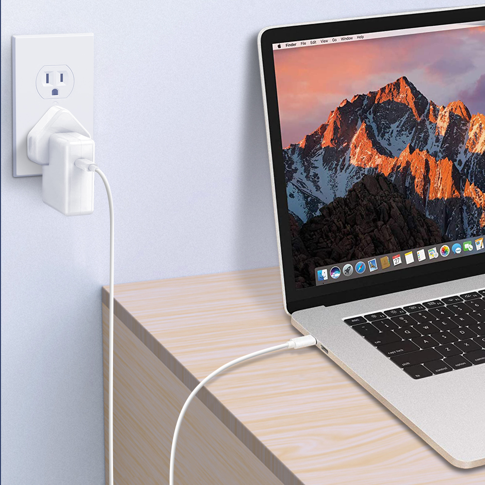 30W 61W 87W 96W USB C PD Laptop Charger Power Adapter with Type C Charging Cable for MacBook