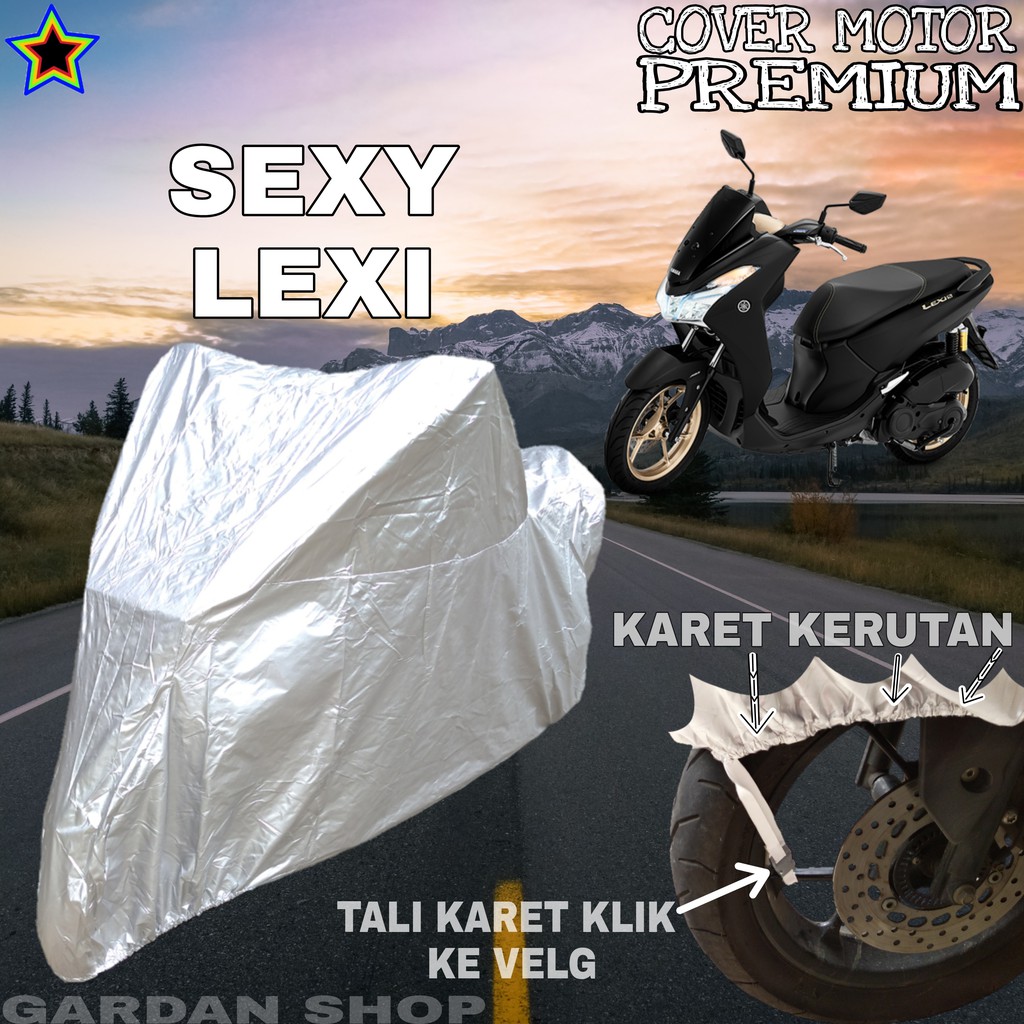 Sarung Motor SEXY LEXY SILVER POLOS Body Cover Penutup Motor Sexy Lexy PREMIUM