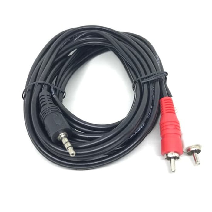 Kabel 2 RCA to Mini Stereo 3M / Kabel 2 ke 1 panjang 3 Meter