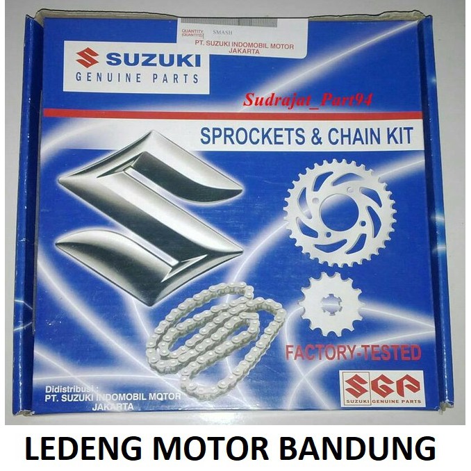 Gear Set Smash Shogun 125 Rantai Komplit GirSet Depan Belakang Original SGP