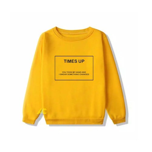 sweater oversize crewneck times up streetwear sweatshirt pria wanita dewasa