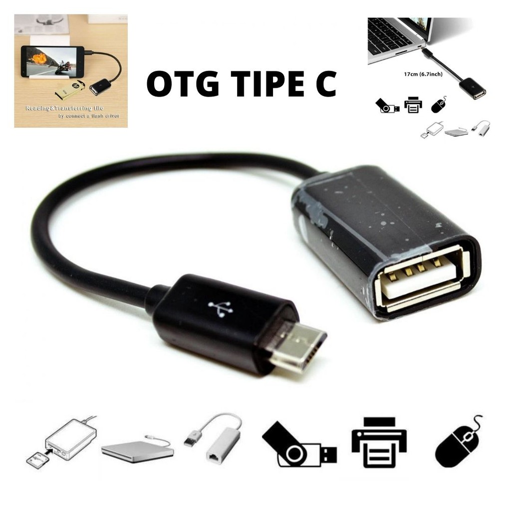 Kabel OTG Adapter Konektor HP  Micro  Tipe C Lighting IOS 4PPL3 Ke USB Female Port 111158