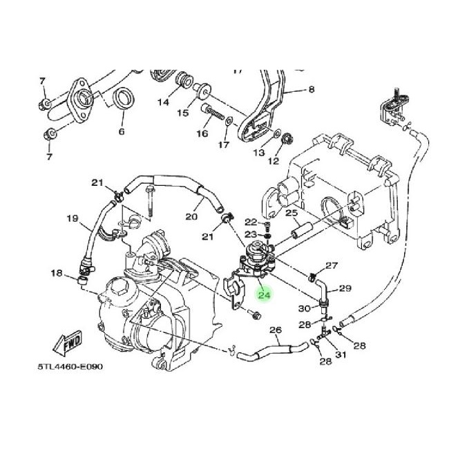 Valve Air Induction System Assy Ais Mio Sporty Smile 28D Original Ygp