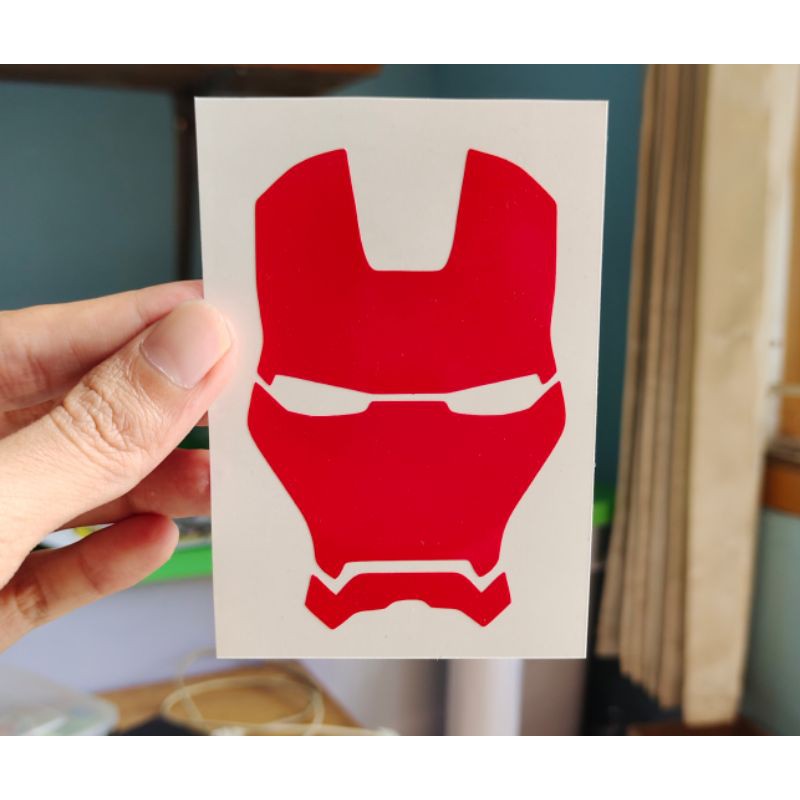 

stiker iron man 3 custom cutting stiker murah