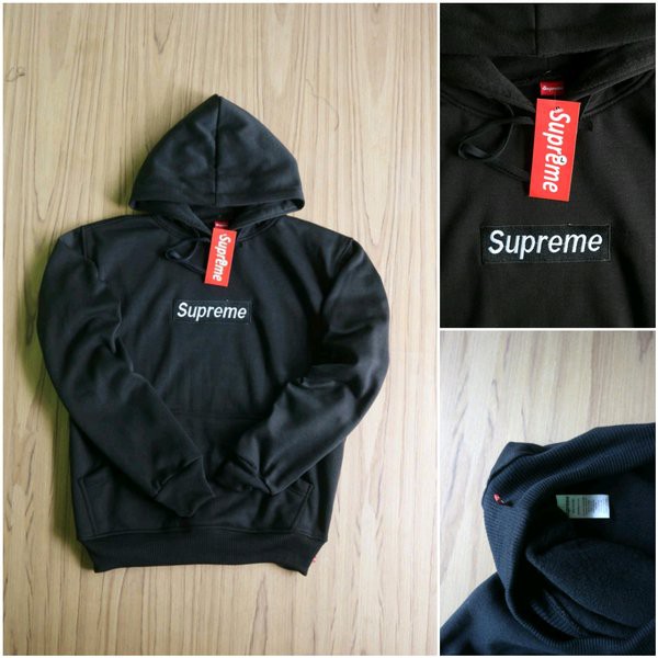 JAKET SWEATER HOODIE SUPREME PINK BLACK