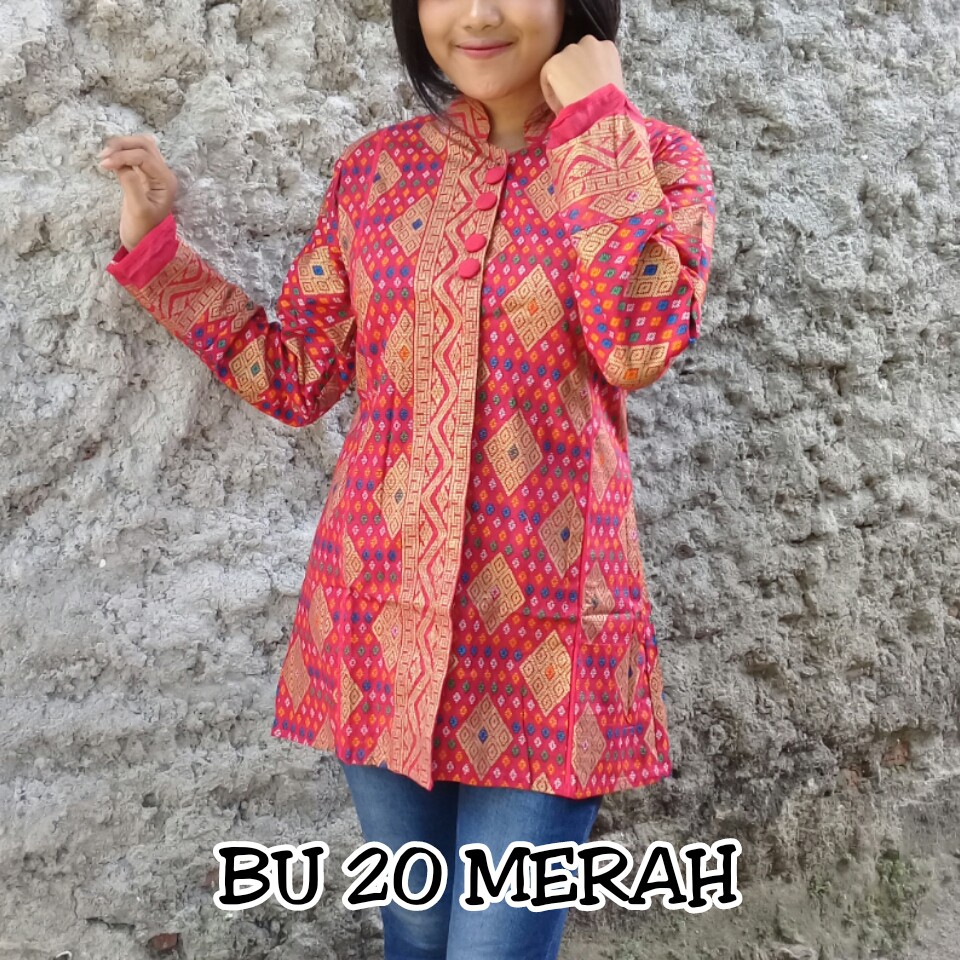 BLUS BLOUSE BATIK CANTIK KERJA MURAH GROSIR ATASAN KEMEJA 