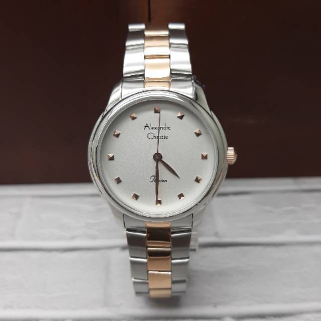 ALEXANDRE CHRISTIE WANITA AC 2835 LH ORIGINAL ( SILVER COMBI ROSEGOLD )