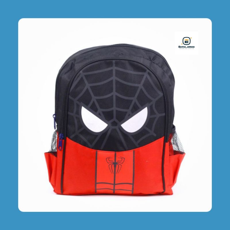 SPIDERMAN TAS RANSEL ANAK SEKOLAH LAKI LAKI KARAKTER DRAGNET PAUD/TK/SD TAS ANAK MURAH EMOEMO