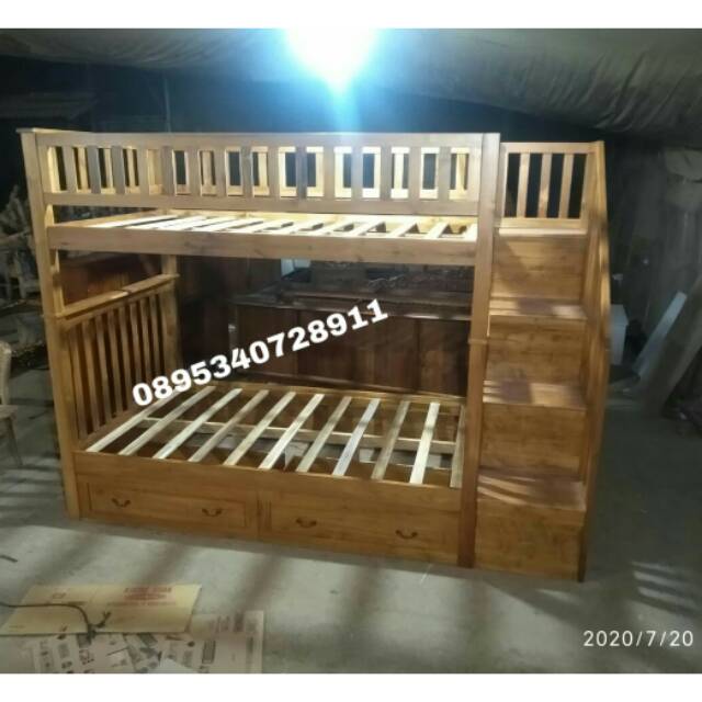 Ranjang tingkat anak jati berkualitas