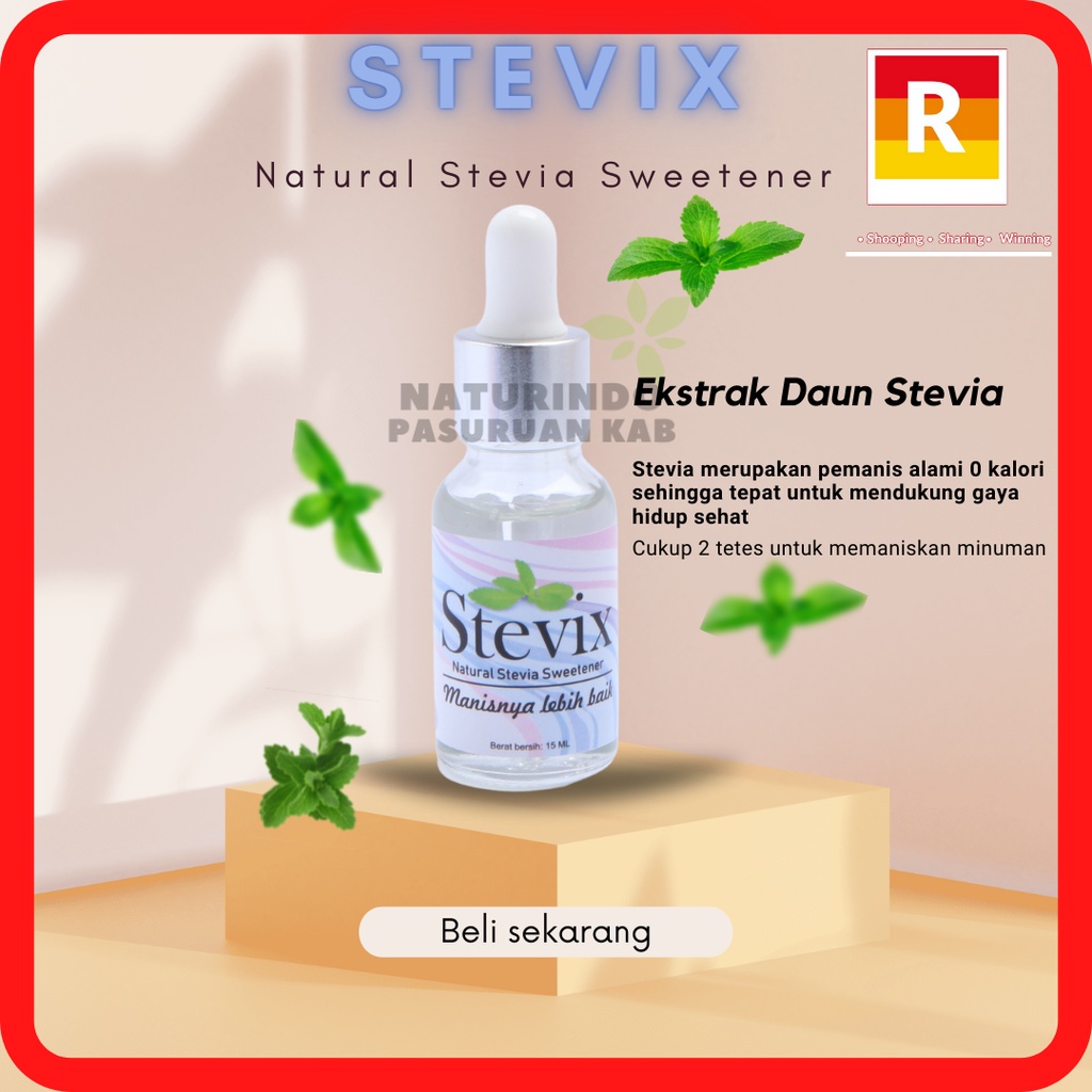 

STEVIX Pemanis Alami Ekstak Daun Stevia Gula Diet Rendah Kalori Tanpa Pemanis Buatan Gula Diabetes Manis Alami