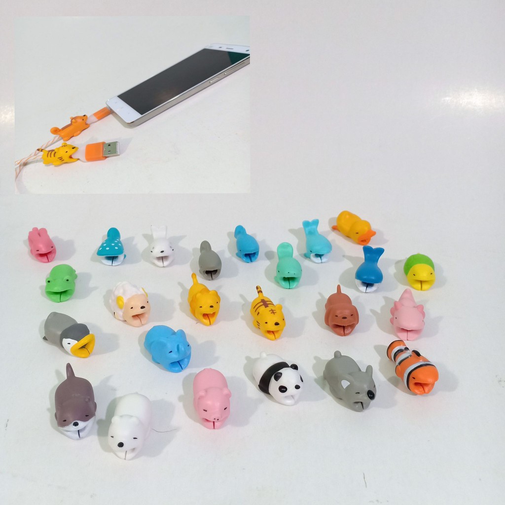 Cable Bite Animal Pelindung Kabel USB lucu Cute