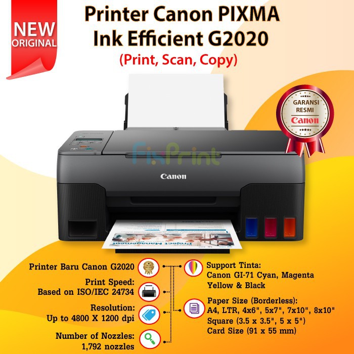 Printer Canon PIXMA Ink Efficient G2020 (Print - Scan - Copy)