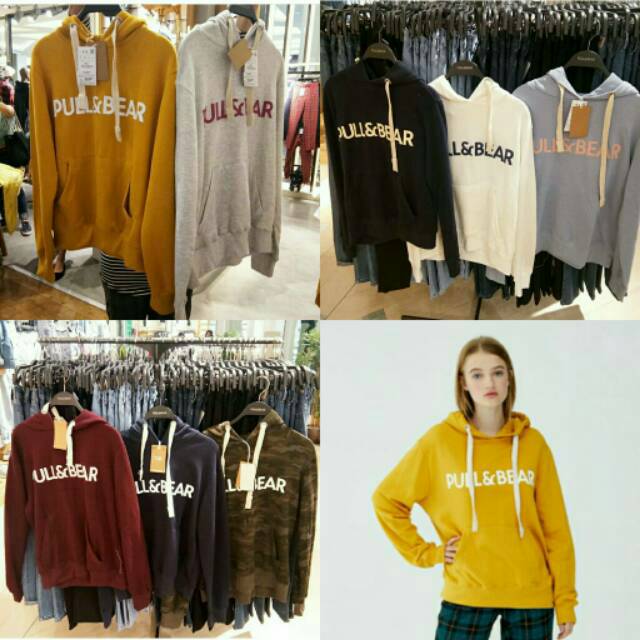 WARNA BARU Pull Bear Sweater Hodie Logo Pullnbear 