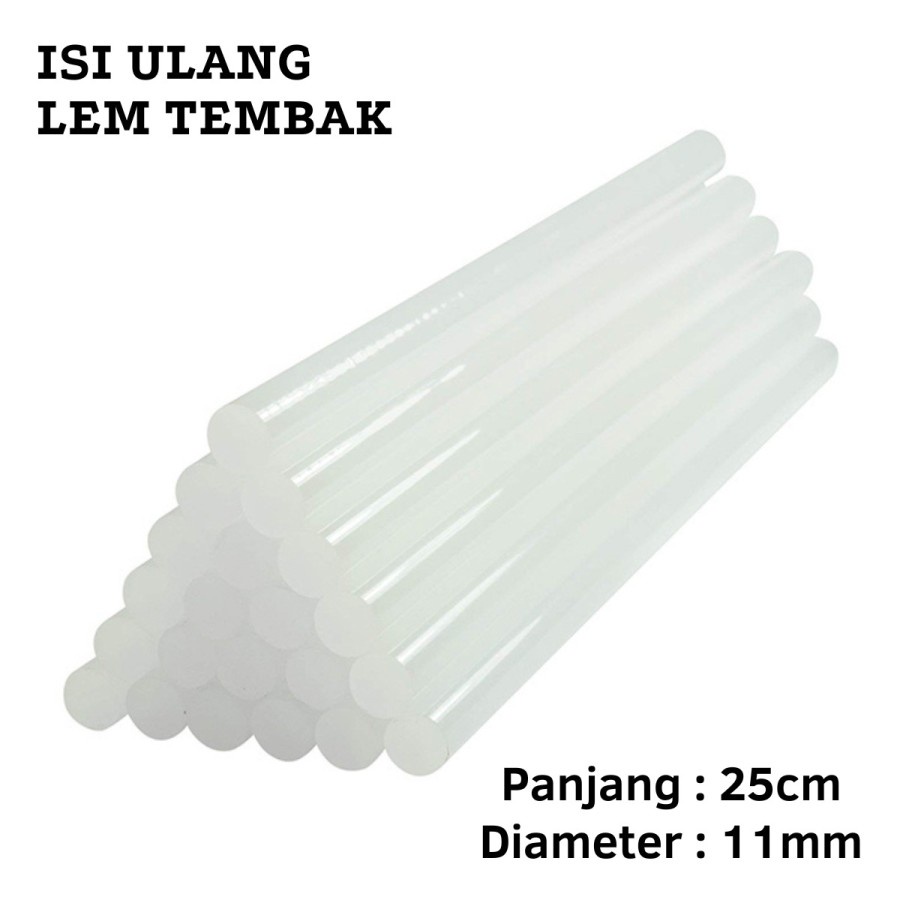 

Lem Tembak / Glue Gun Besar 11mm x 25cm Per Pcs