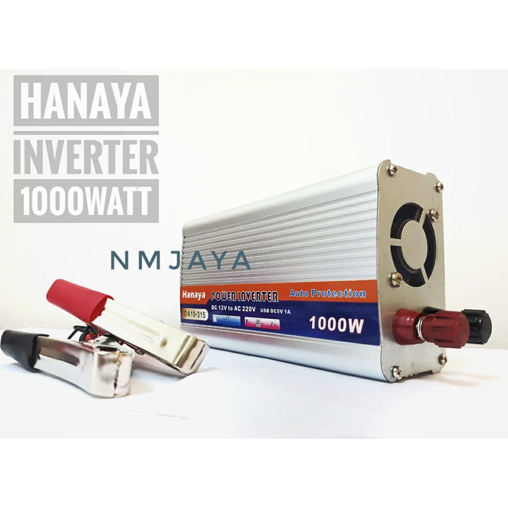 Power Inverter 1000watt DC 12V to AC 220V Usb DC 5V 1A