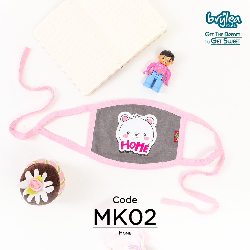 MK02 - Masker Kain Lucu Motif Home - BryleaKids