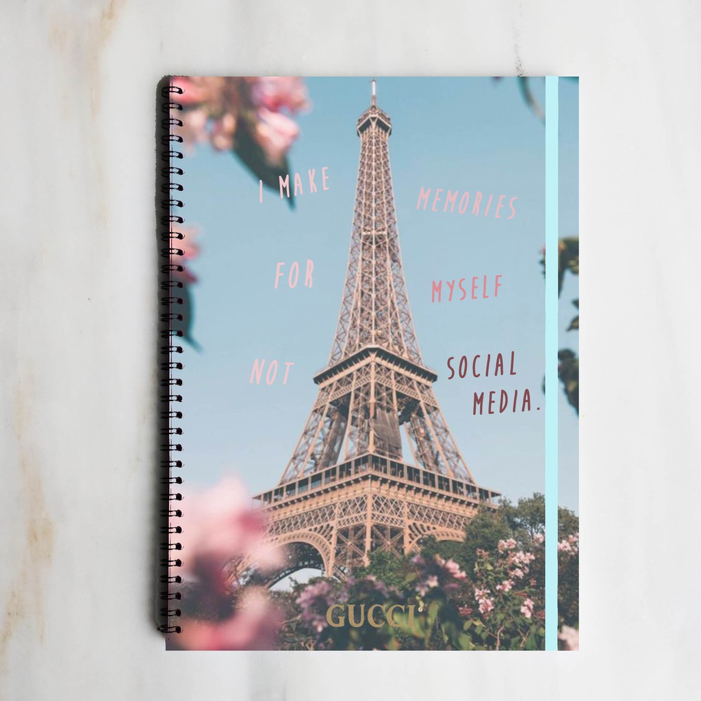 

TRAVEL MEMORIES Quotes Spiral Ruled Notebook Diary Journal Office School Supplies Buku Tulis