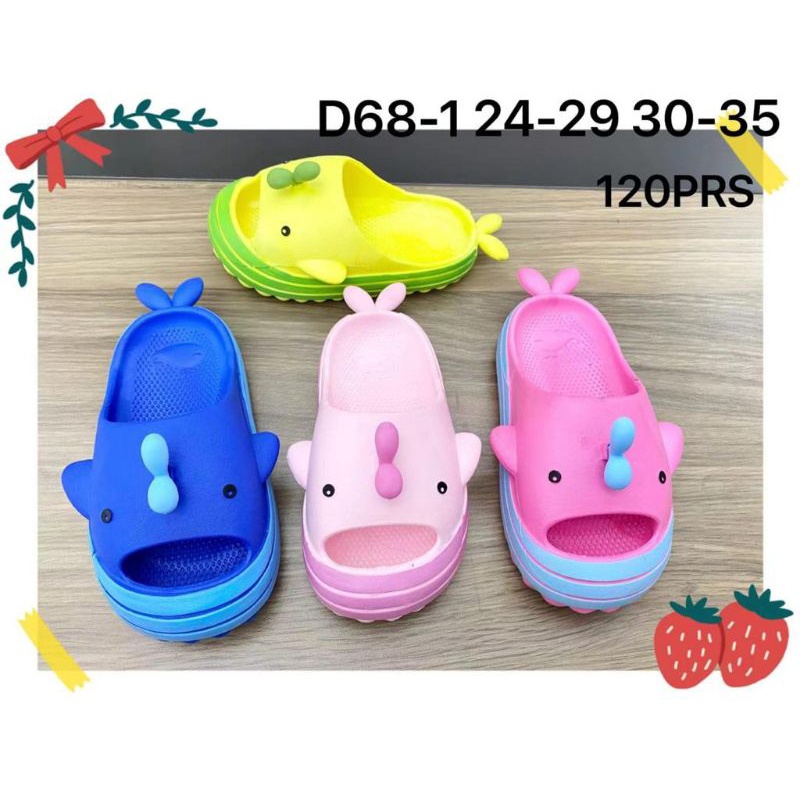 Sandal Selop Jelly Anak Baby Shark Hiu Ekor Karet Premium Sandal Gala