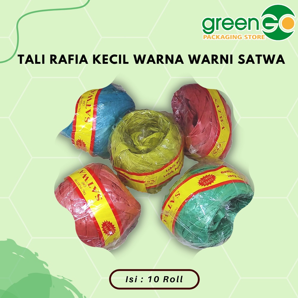 

TALI RAFIA GULUNGAN KECIL 1 PACK ISI 10 ROLL PANJANG SATWA TALI PLASTIK WARNA MURAH TALI PLASTIK RAPIA GULUNGAN MURAH WARNA WARNI TALI IKAT BARANG PACKING