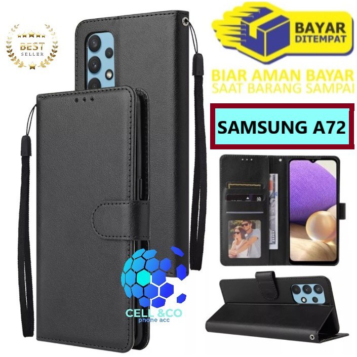 Flip cover SAMSUNG A72 Flip case buka tutup kesing hp casing hp flip case leather wallet