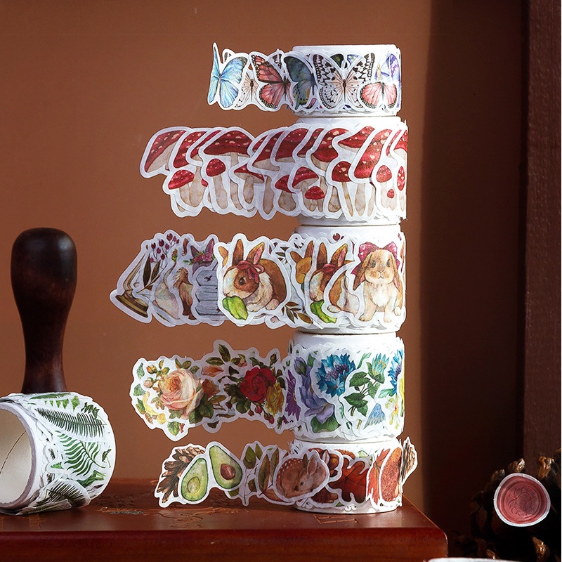 

Flowery Whisper Series Roll Deco Stickers - Sticker Dekorasi