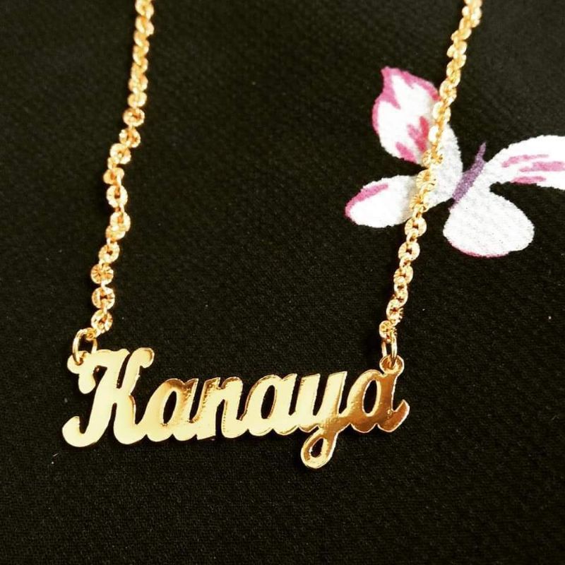 kalung ukir nama anda lapis emas24k anti karat