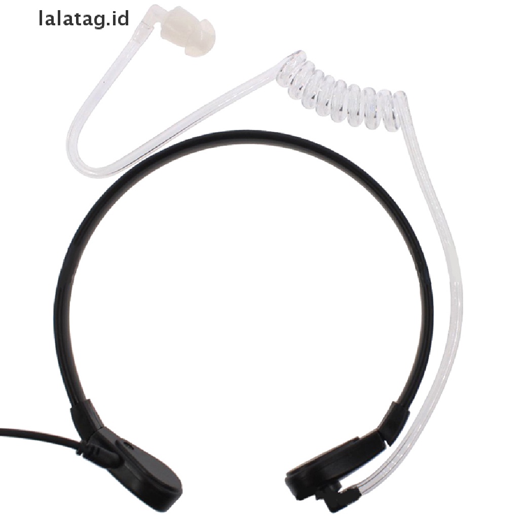 (lalatag) Headset Earpiece PTT Akustik Dengan MIC Tenggorokan Untuk Walkie Talkie