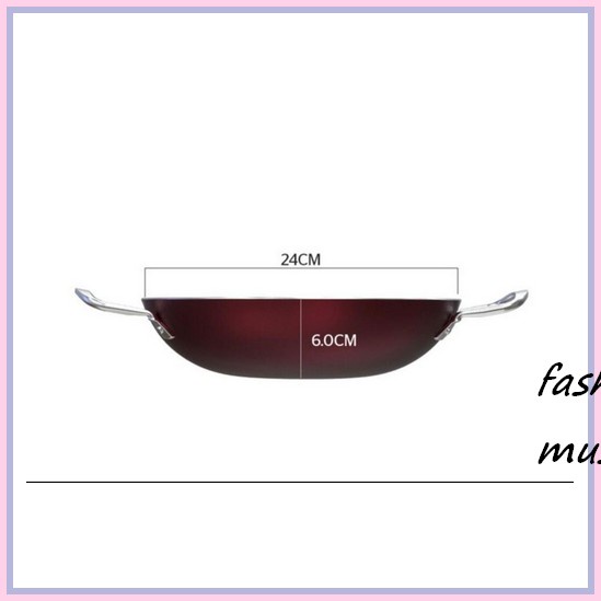 Wajan Enamel 34 Cm / Wajan Enamel Anti Lengket Dan Anti Gores / Wajan Tumis Serbaguna Wajan Tumis Su