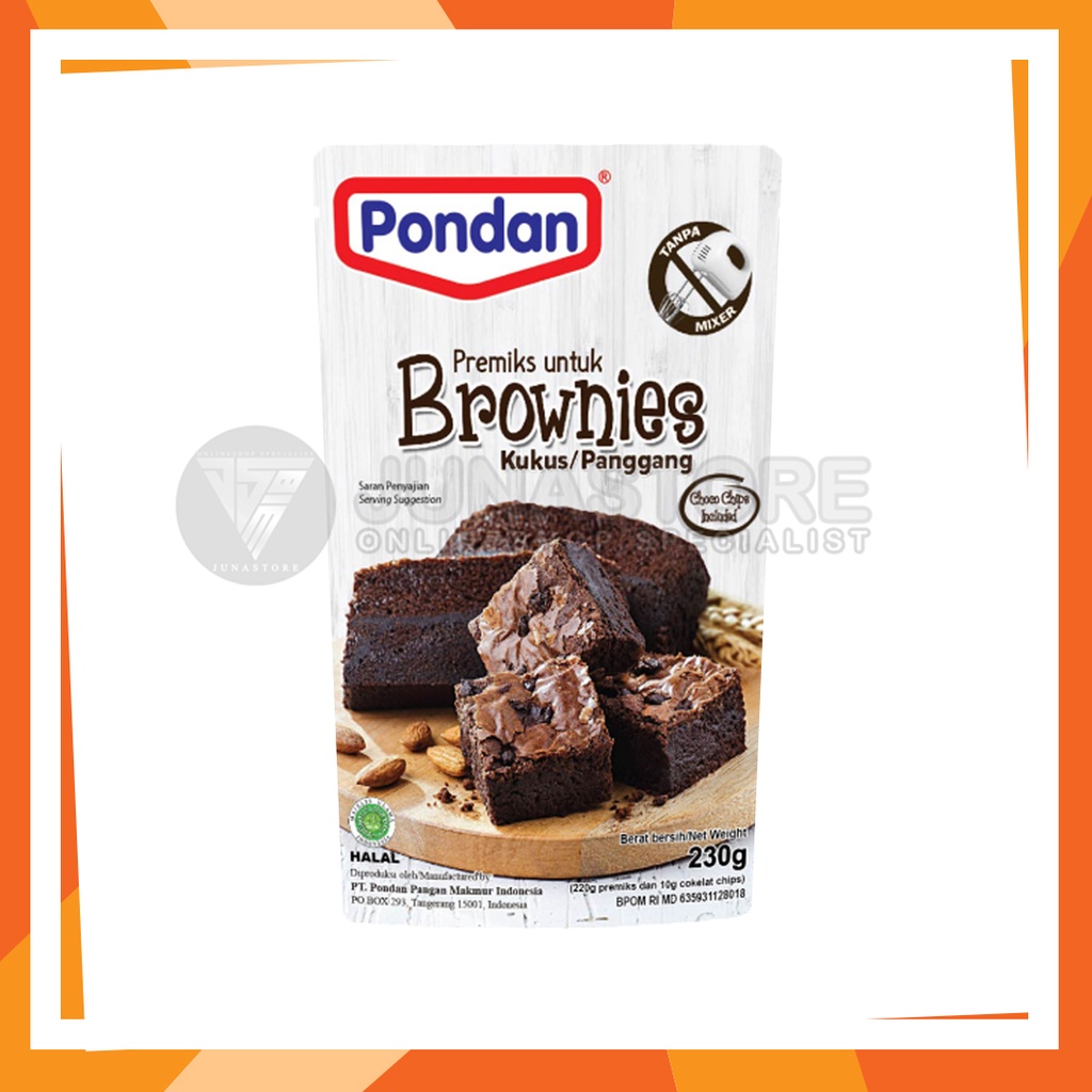 

Pondan tepung premiks brownies kukus & panggang 230gr