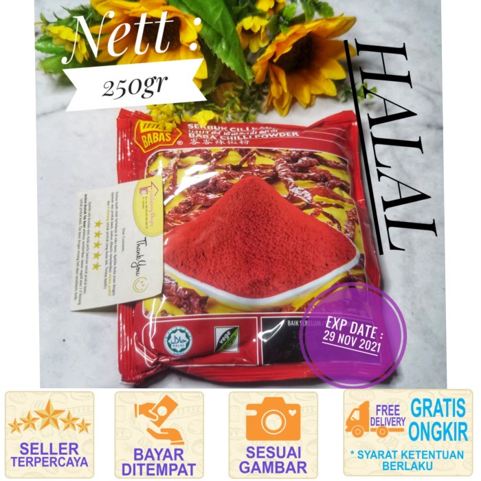 

Jual Babas Chili Powder / Bubuk Cabe Babas / 250Gr