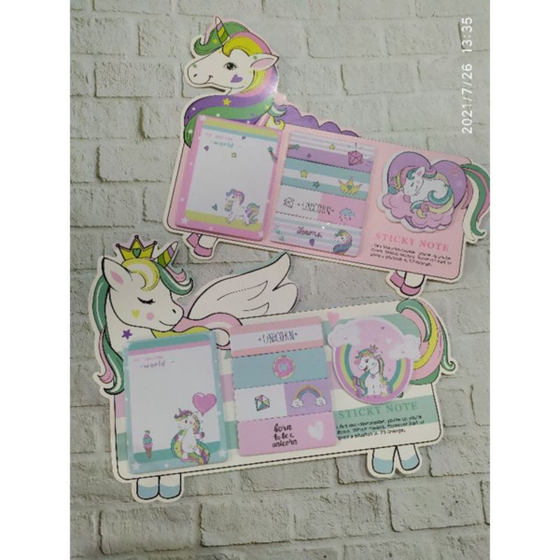 

Stick note Unicorn N001/ Memo Lucu