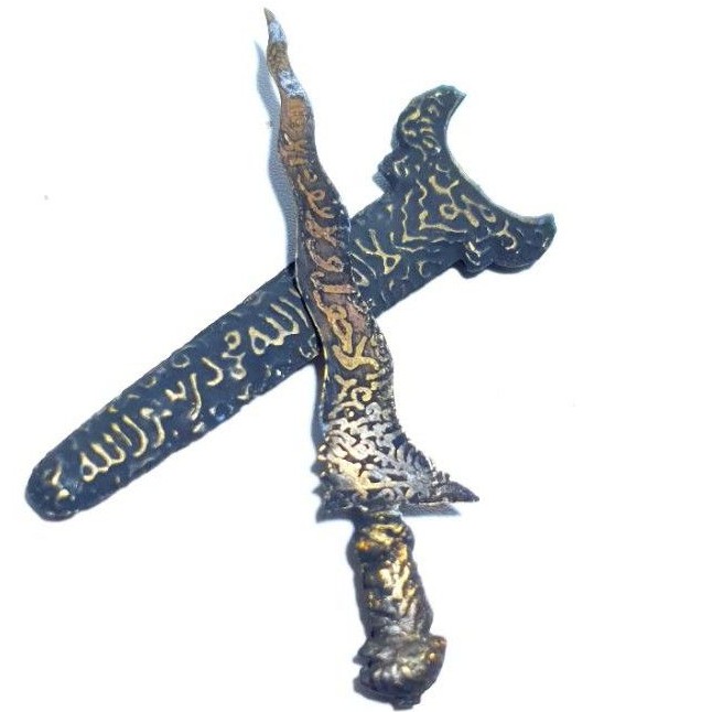 Souvenir Keris Nogo Runting Singkir Angin Warangka Ladrang Bahan Kuningan