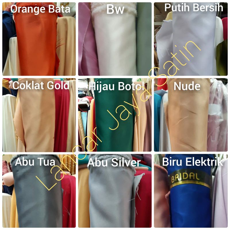 KAIN SATIN BRIDAL / Kain Satin Bridal Deutchess / Kain Satin Bridal Tebal / Kain Satin Bridal Premium
