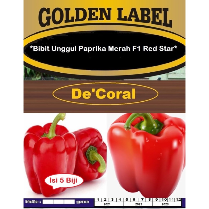 Bibit Unggul Paprika Merah F1 Red Star|Benih Paprika Merah F1 Red Star