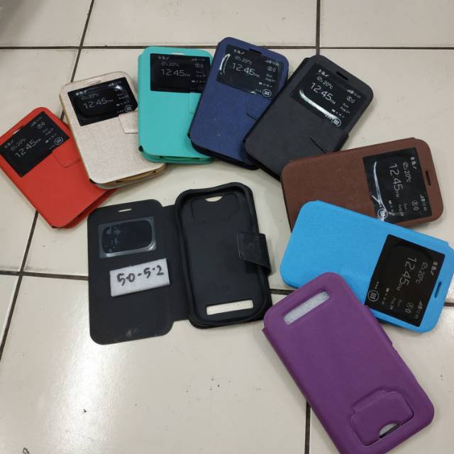 Flip case universal ukuran 5.0&quot; sampai 5.2&quot; flipcase book cover sarung buku buka tutup flipshell