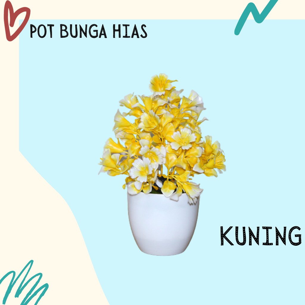 Satu7an PBP27 Tanaman Bunga Plastik Tanaman Hias Bunga Lonceng Dekorasi Rumah Artificial Flower-4