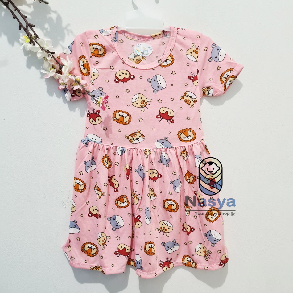 [N-107] Baju Bayi New Born Kombinasi / dress sehari-hari anak perempuan (0-6 bulan)