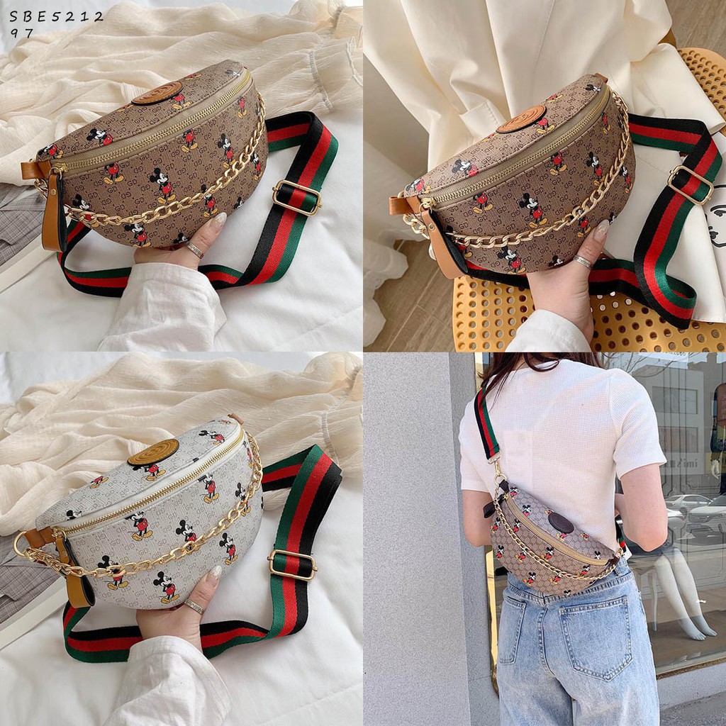 PROMO SBE5212 Tas selempang wanita sling bag crossbody import motif mickey mouse