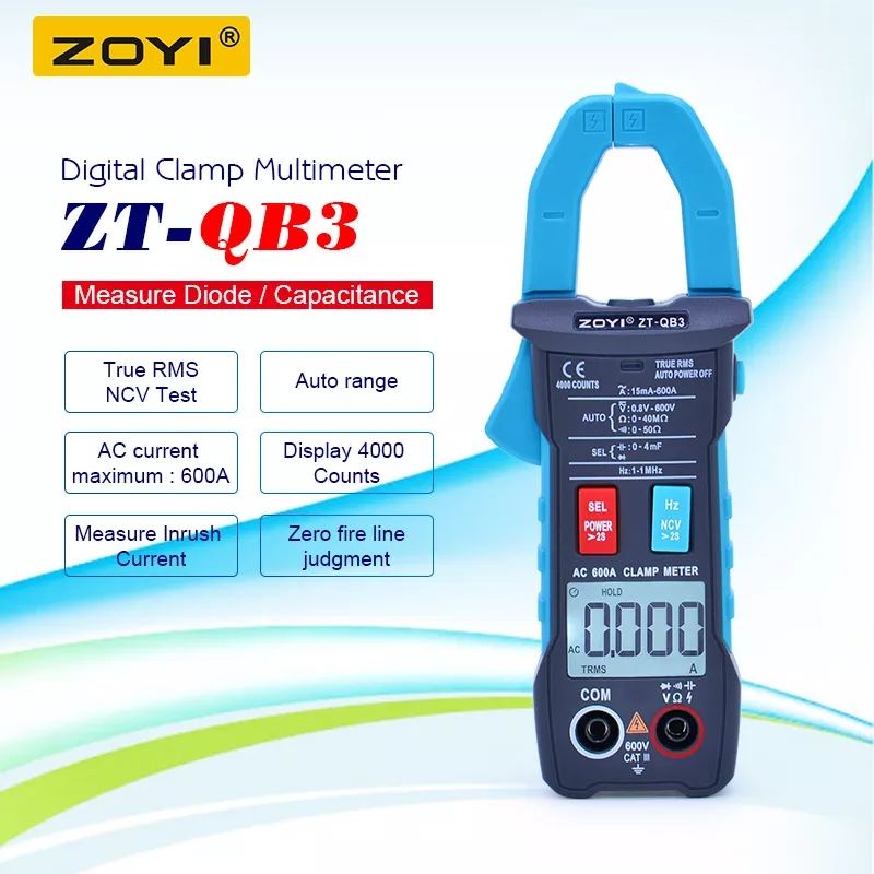 tang digital smart clamp ampere meter AC capacitance otomatis auto / Hanya untuk AC