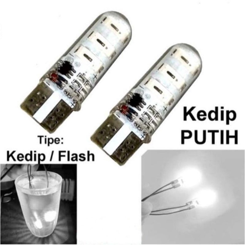 lampu bohlamsen jelly flash kedip senja sein jelly kedip stobo T10 senja universal semua motor