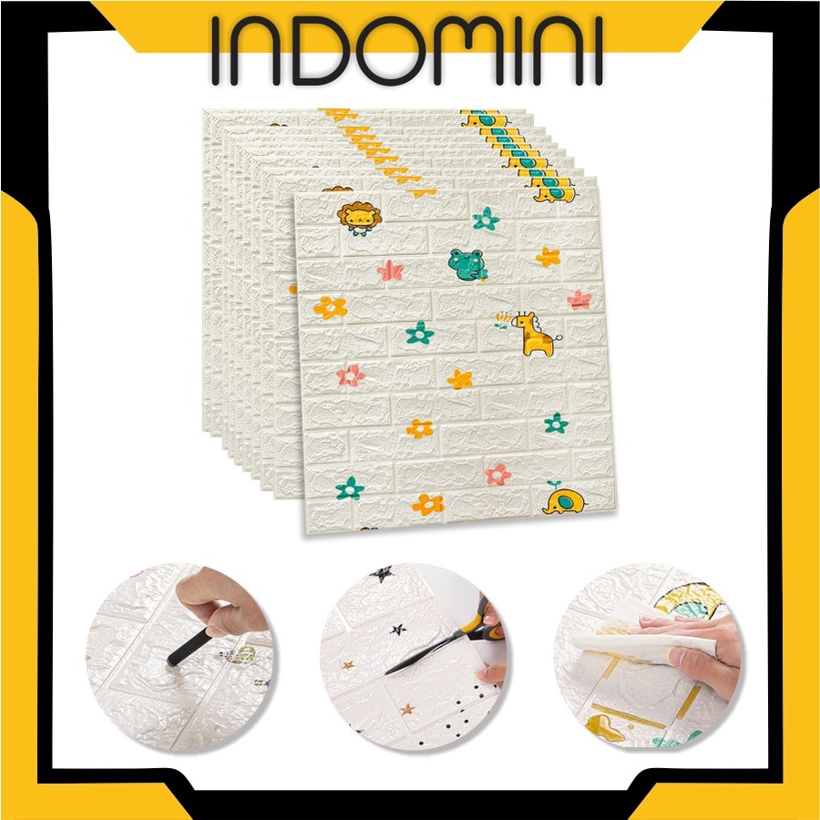 INDOMINI R535 Wallpaper Dinding 3d Motif Gambar Wallfoam Dekorasi Kamar Murah