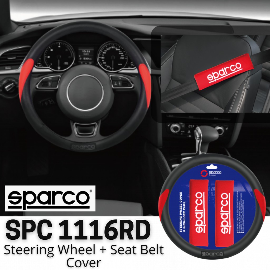 Sarung Stir Cover Seat Belt Sparco SPC1116Series Original Premium 2in1