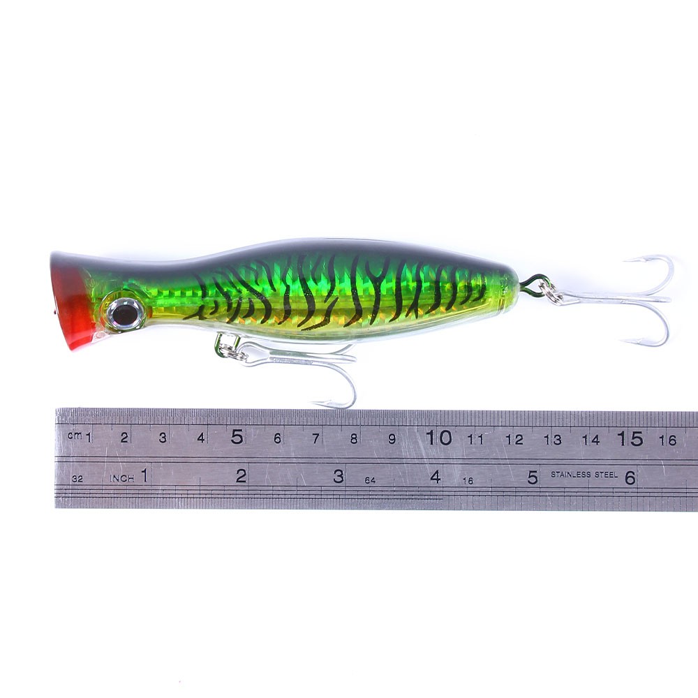 HENGJIA 18Pcs Popper minnow umpan pancing swimbait fishing lure ikan outdoor fishing tackle