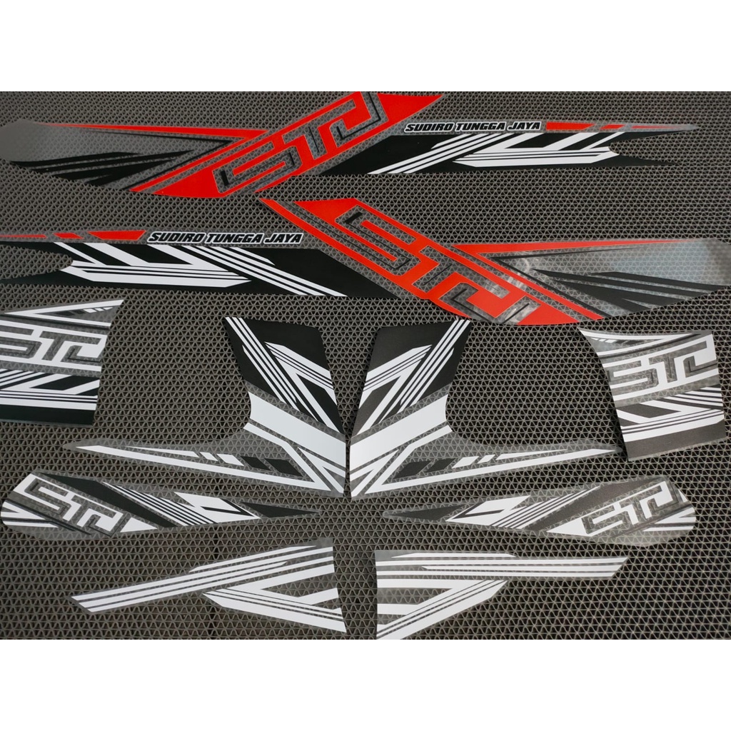 STRIPING SUZUKI SMASH 110 TRANSPARAN LIVERY STJ SUDIRO TUNGGA JAYA