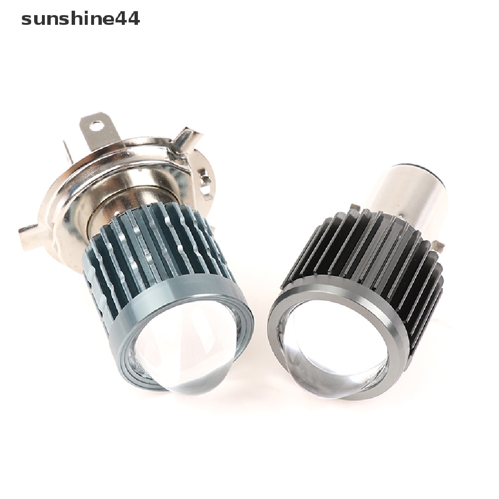 Sunshine H4 Lampu Depan Motor LED H6 BA20D Lensa CSP Warna Putih