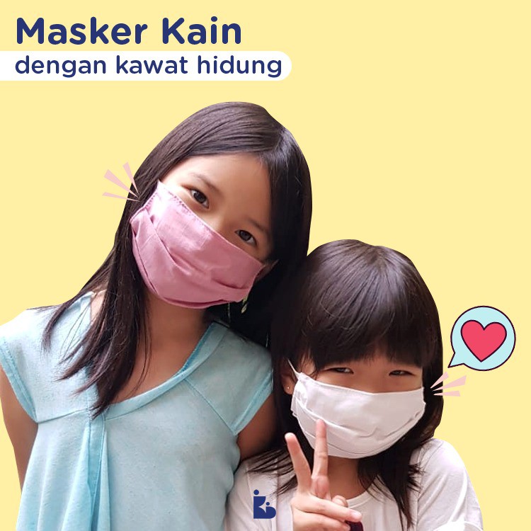 Masker Kain Dengan Kawat Hidung